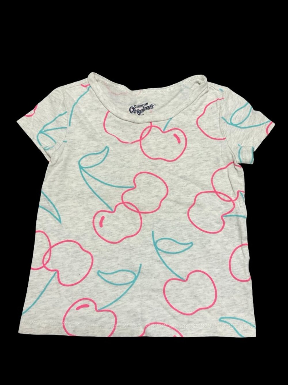 🌻10/$25 - Grey Cherry Print Tee